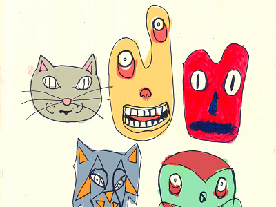 Monster Club animals doodle illustration monster