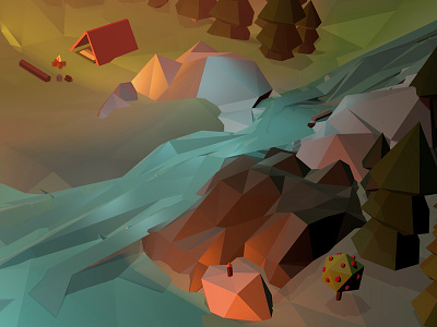 Low Poly Camp 3d lowpoly videogame
