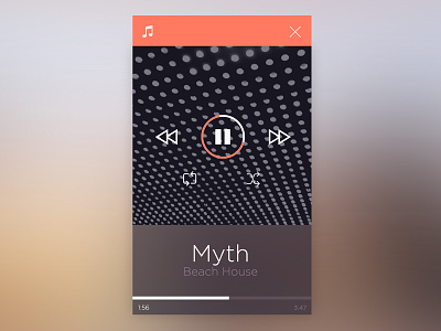 Flat Music App app concept design music player