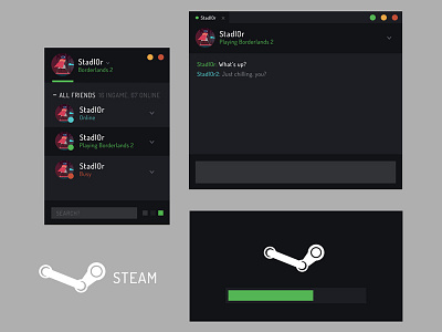 Steam Flat UI