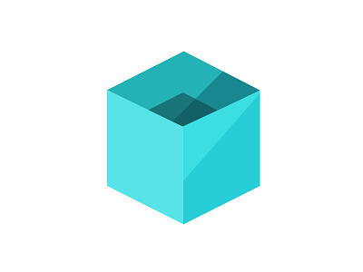 Flat Cube cube flat graphic logo