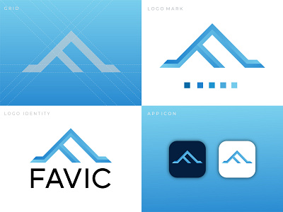 FAVIC -  F + Triangle Logo Design Concept