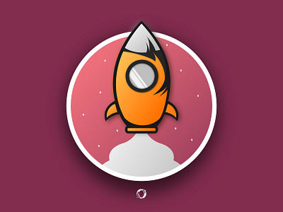 Rocket Launch art astronaut comet design flat illustration launch minimal planet rocket sky space stars ui ux vector