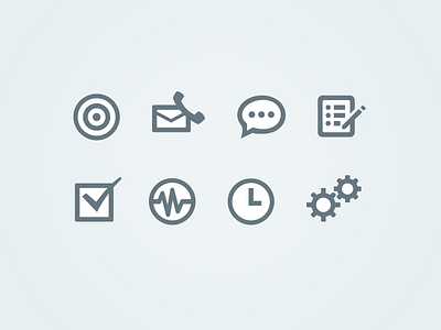 Web App Icons blue flat icons white