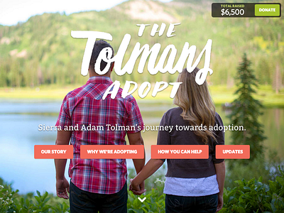 The Tolmans Adopt Website adoption fundraising responsive web