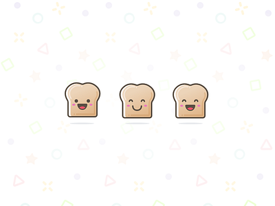 Toast! bread character icon illustration pattern toast