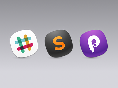 Replacement OS X Icons for Slack, Sublime Text, and Principle