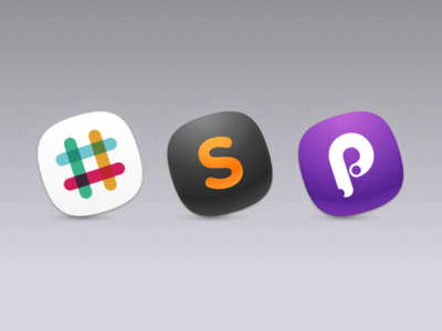 Replacement OS X Icons for Slack, Sublime Text, and Principle