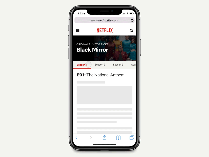 Mobile Navigation Explorations for Netflix