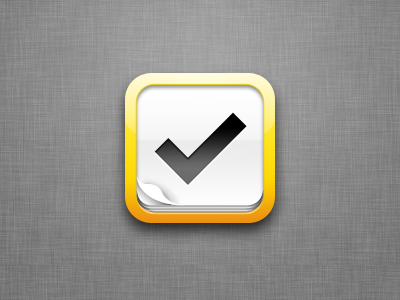 iOS Icon for Tasks App app app icon checkmark icon ios mobile paper texture tick to do