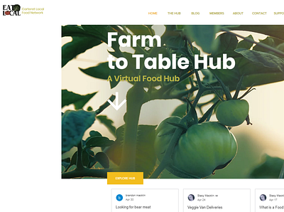 Farm to Table Hub branding design logo web