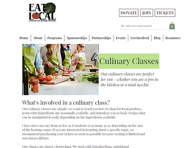 Carteret Local Food Network Culinary Classes branding design logo web