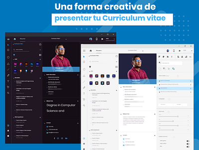 Curriculum Vitae - Adobe XD adobe illustrator adobexd creative curriculum vitae designui inspirations ui uiux