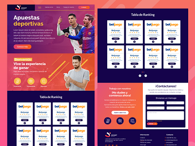 Diseño UI/UX para plataforma de apuestas deportivas. adobe illustrator adobexd apuestas designui designweb inspirations inspirationweb sport uiux