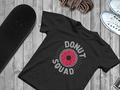 Donut Squad t-shirt design animal cool design donut food freelance designer gift gift ideas gymtshirt sloth typography