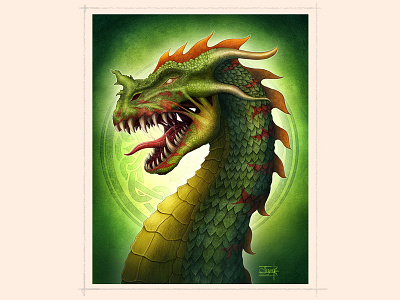 Zombie Dragon concept art creature design digital 2d game art game asset illustration visual art