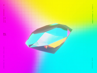 Neon Diamond - Animated Poster 3d abstract animated blender bright colourful crystal design diamond floating generative glass gradient illustration poster reflective refraction vibrant vibrant color