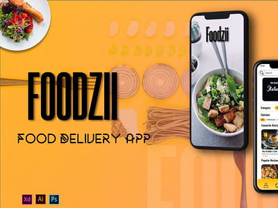 foodzii-food delivery app animation app branding design icon illustration ui ux website