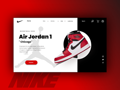 Nike website Landing Page animation branding design graphic design illustration landing page design ui uiux ux uxdesign website