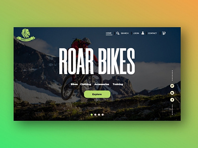 Roar Bikes - Ecommerce Landing Page app branding design ecommerce design landing page ui uidesign uiux ux ux design web website