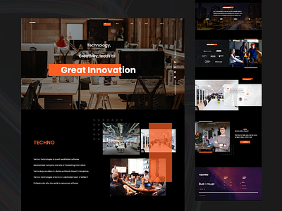 Website Design- Landing page agency branding dark ui design landing page landing page design portfolio ui design web design website website design