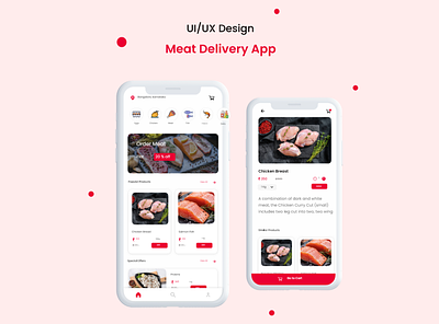 Meat Delivery App app app design branding delivery app design food app food delivery app grocery app grocery delivery app meat delivery app on demand app ui ui design uiux ux