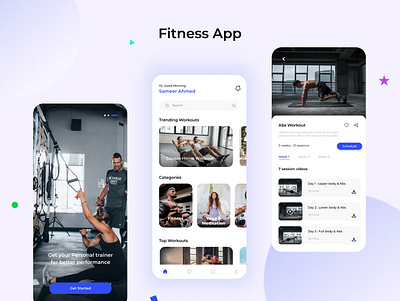 Fitness App app appdesign design fit fitness fitness app mobile ui uiux website workout