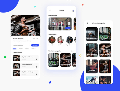 Fitness app app app design brand design fit fitness fitness app mobile ui uiux ux