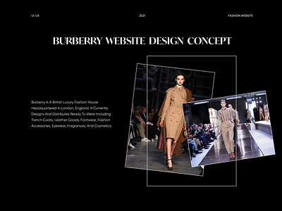 Burberry fashion website ecommerce fashion interface store ui design uiux web design website