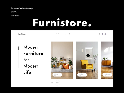 Funristore. - Ecommerce website concept concept ecommerce furniture ui ui design uiux ux web design website website design