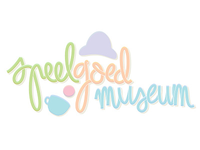 Speelgoed museum logo in progress logo museum pastel toy