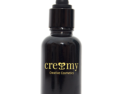 Creamy logo printed on the bottle cosmetics logo print