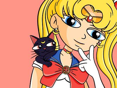 Sailor Moon art branding design ipadpro ui