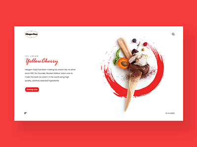 Yellow Cherry app design inspiration haggen dazs ice cream ui ui design inspiration ux website design website design inspiration