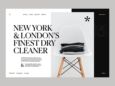 Dry cleaning service - Website concept 3d app c4d clean clothes concept concrete design dry cleaning ecommerce fashion figma ikea product design typography ui user experience user interface ux web