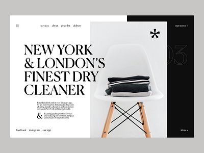 Dry cleaning service - Website concept