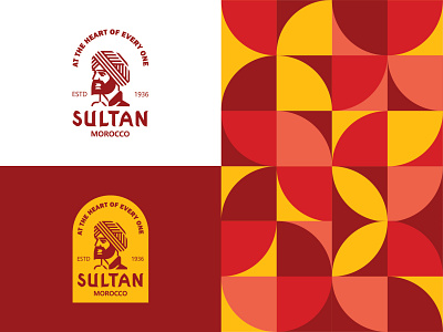 SULTAN moroccan tea animation art branding design flat icon illustration logo vector website