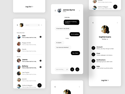 Social Media - UI screen concept app chatting friends group chat media mobile online social social app social media socialmedia ui ux