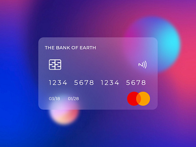 Glassmorphism - Credit Card UI 3d bank bank card blur card clean finance glass glassmorphism illustraion mastercard mobile ui money premium ui ux web ui