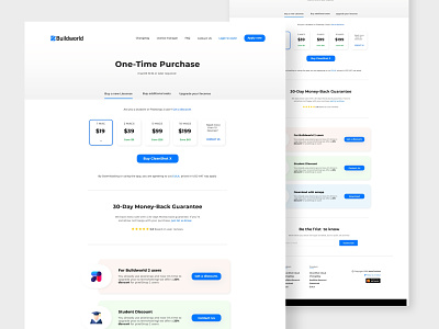 Pricing web page