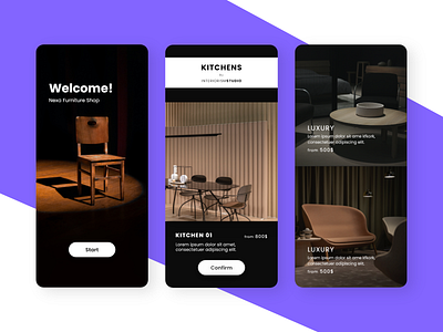 Furniture Shop - iOS UI Kits