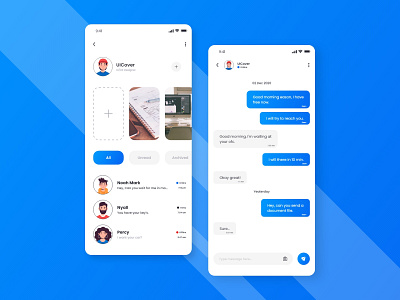 UI Connect - A messenger for UI designers chat chatting communicate communications message messenger people social