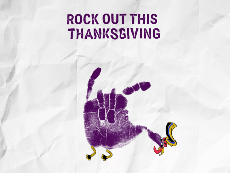 Rock Out! finger hand print paint rock series thanksgiving turkey