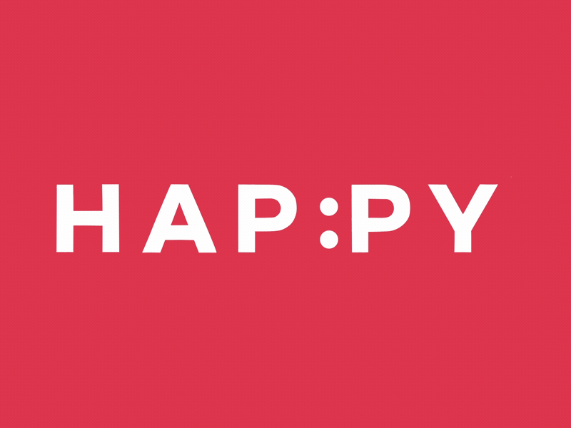 Hap:py Logo Animation animation gif happy liquid logo