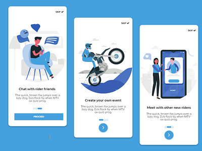 Onboarding screens app design minimal ui ux