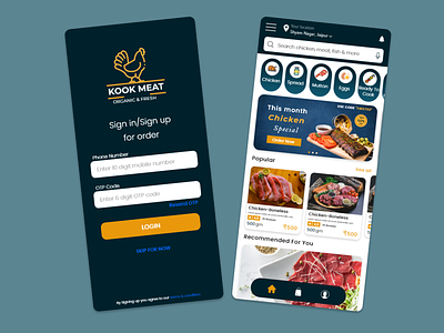 Meat delivery app ui ux