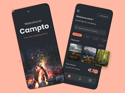 Camping App UI Design