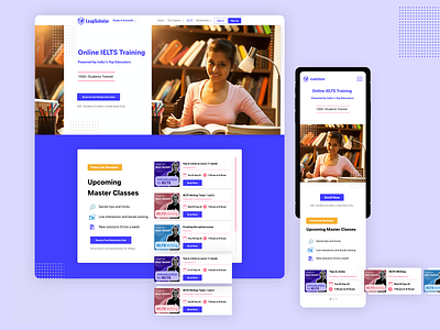 LeapScholar Product Page banner design classes hero banner hero image hero section landing page productdesign ui design ux design webdesign webinars