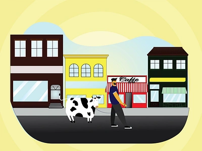 Eid-Al-Adha/ covid19/ cafe city branding city illustration covid19 cow cowboys creative editorial eid eidmubarak illustration illustrator logodesign road vector village walking yellow