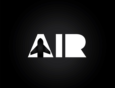 air logo design with black background black background blackandwhite colorful creative flat font design icon design illustration logodesign vector white background